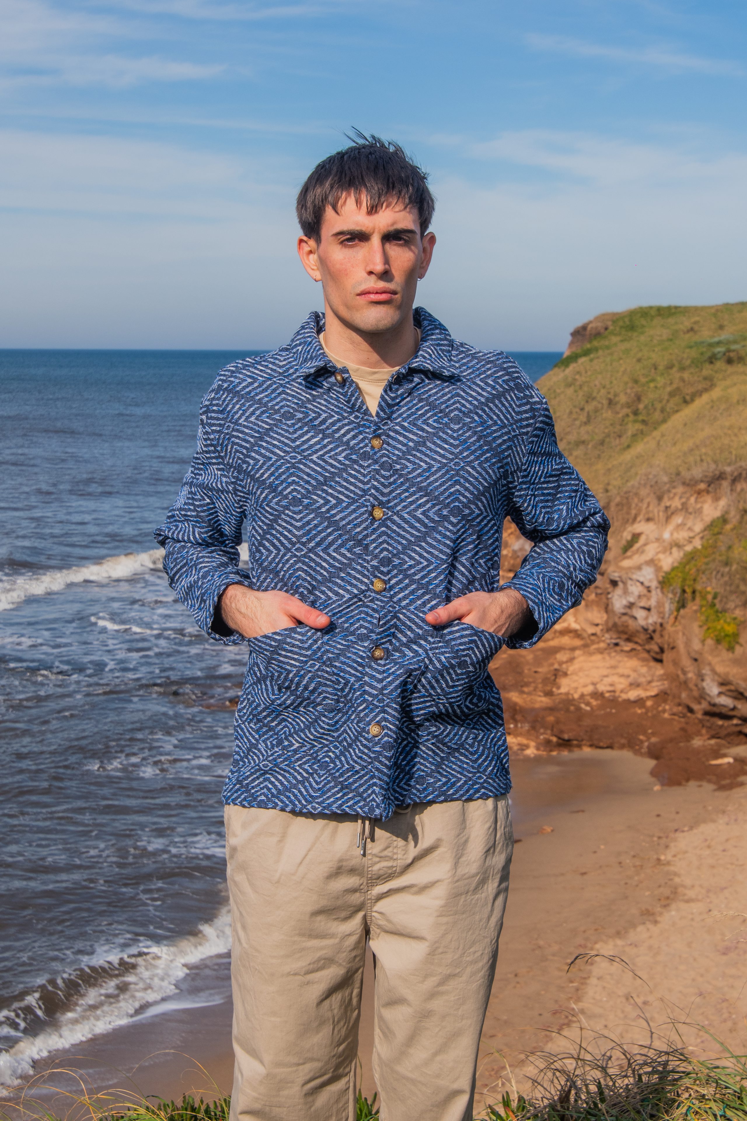 CAMISACO JACQUARD BLUE - Image 1
